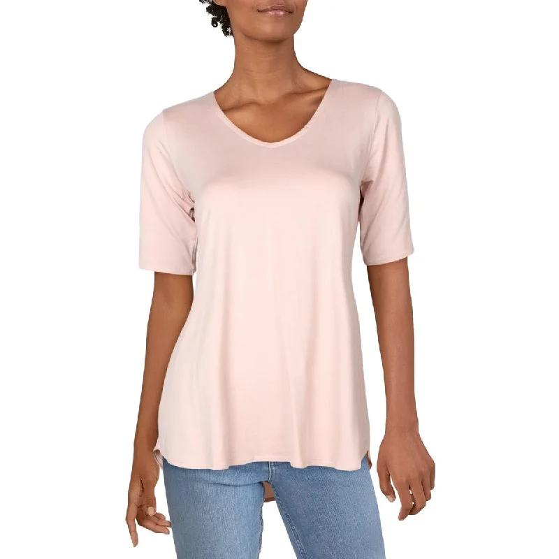 Womens High-Low V-Neck Tunic TopAsymmetrical Knit Tops