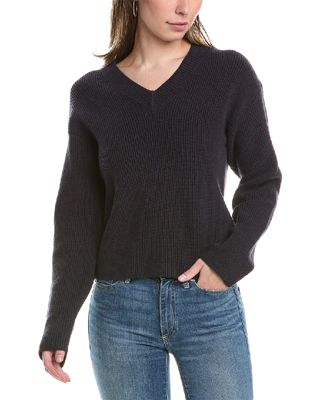 Vince Dropped-Shoulder SweaterAthletic Knit Tops