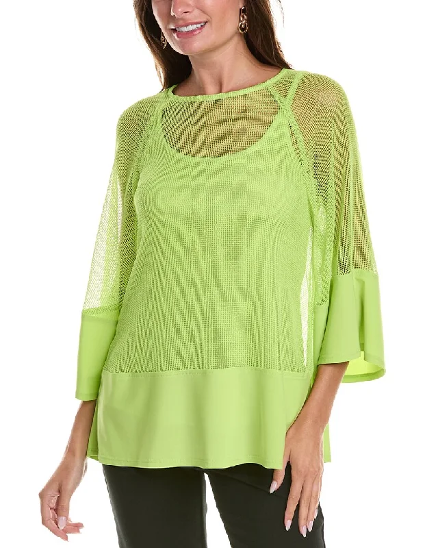 Joseph Ribkoff Fishnet TunicTasseled Knit Tops