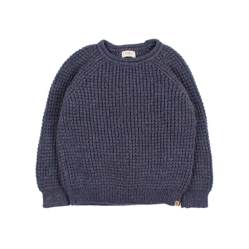 Buho Navy Soft Knit Sweater (Jumper)Retro Knit Tops