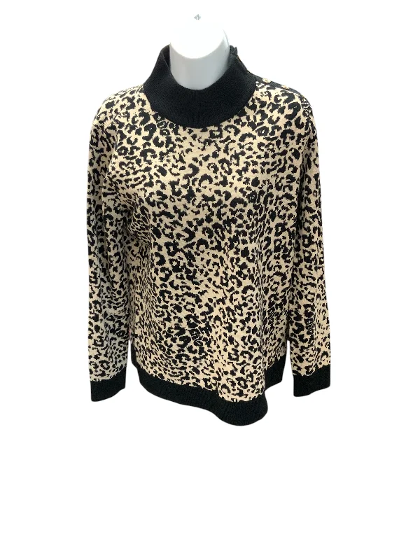 Calvin Klein Women's Sweater Cheetah MWool Knit Tops