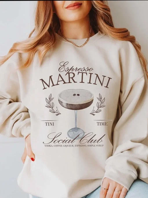 Pre-Order Espresso Martini Social Club CrewneckAlpaca Knit Tops