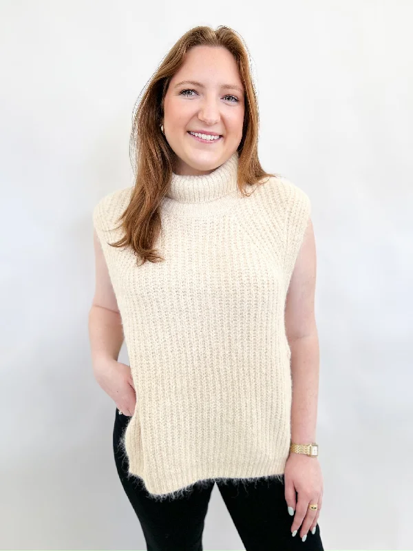 Kallie Cream SweaterFitted Knit Tops