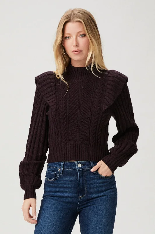 Paige Kate Sweater in Black CherryFrench Terry Knit Tops