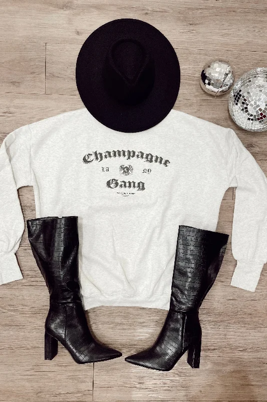 LA Champagne Gang NY Jumper - Pebble HeatherSkateboard Knit Tops