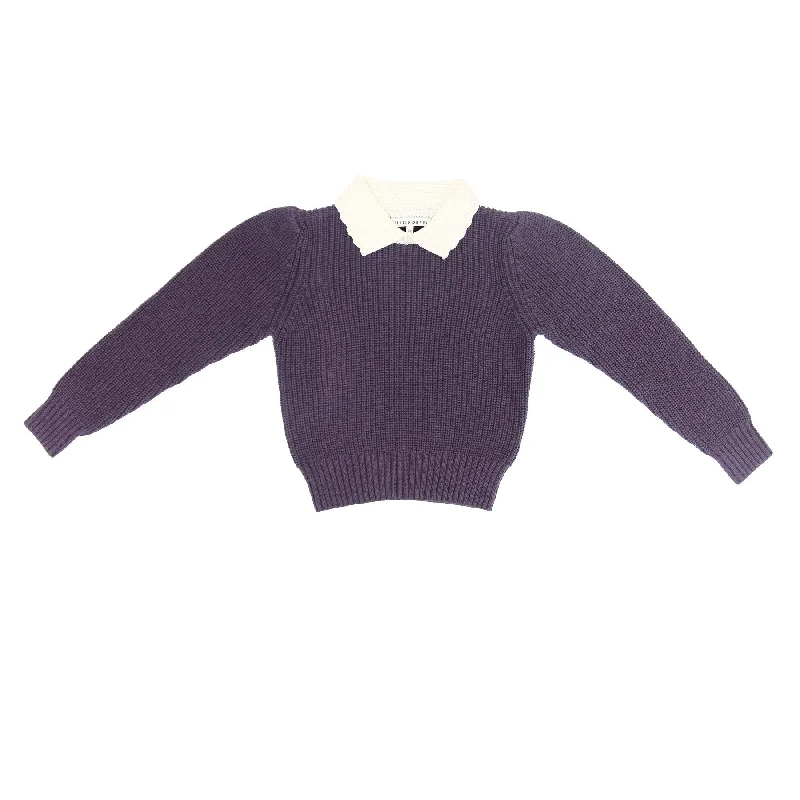 Little Parni Plum SweaterCable Knit Tops