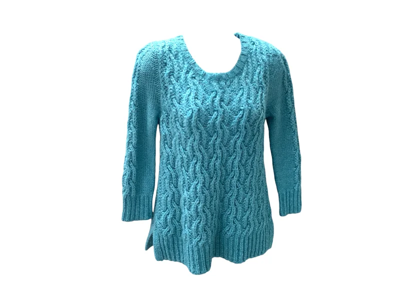 Loft Women's Sweater Aqua SCashmere Knit Tops