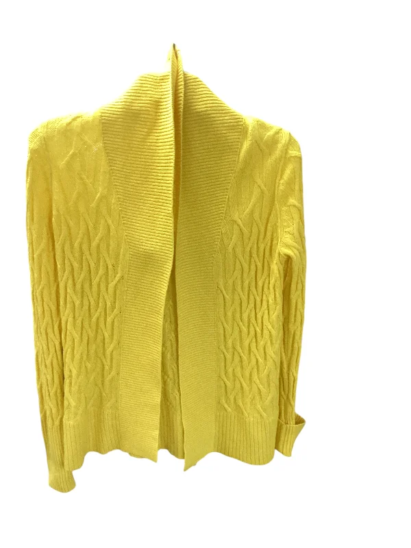 Loft Women's Sweater Yellow XSLace-Up Knit Tops