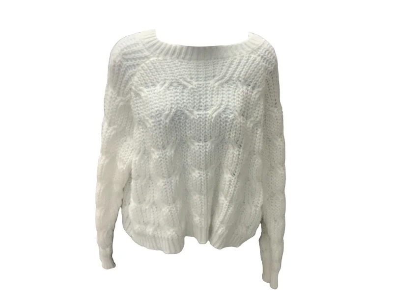 Lulus Women's Sweater White XSAlpaca Knit Tops