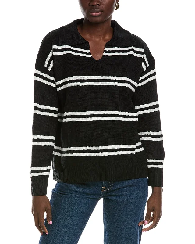 Lyra & Co V-Neck SweaterBoat Neck Knit Tops