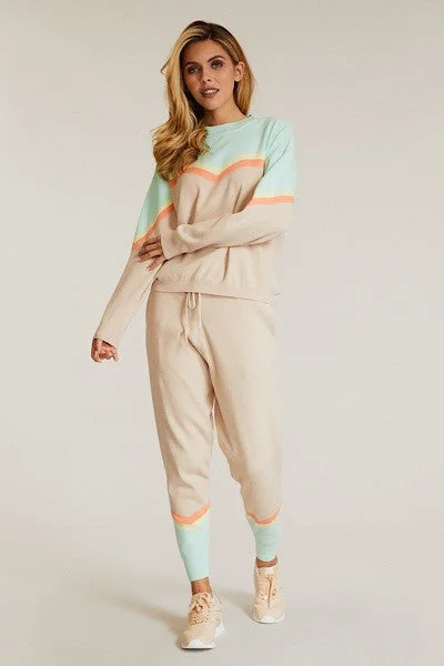 Mint Sweater Jogger SetCollege Knit Tops