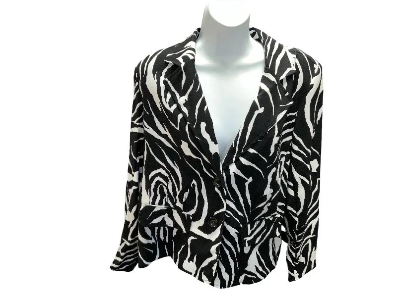 Notations Women's Blazer Black PXLPlush Knit Tops