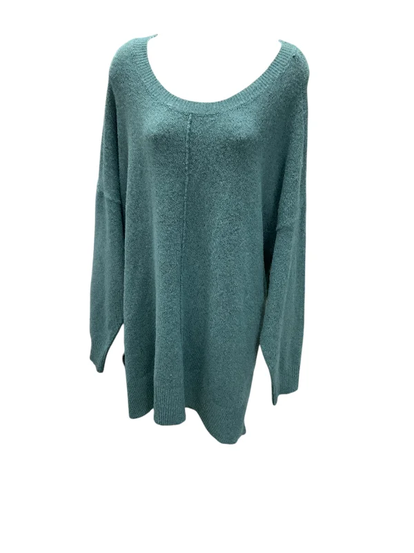 NWT ANA Women's Sweater Teal 2XEmbroidered Knit Tops