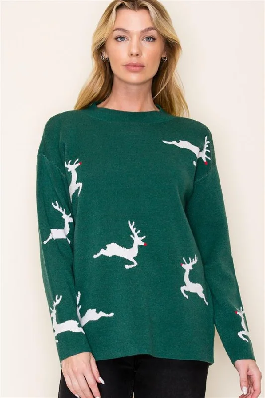 O Deer Christmas Cheer!!Spring Knit Tops