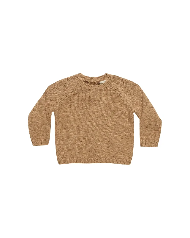 Quincy Mae Knit Sweater Speckled GoldenLayered Knit Tops