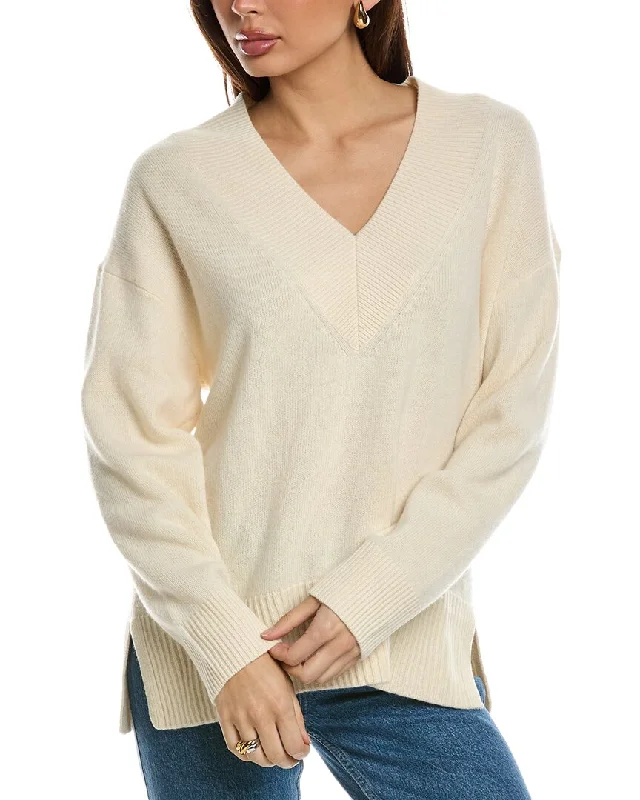 Reiss Seren Oversized Wool & Cashmere-Blend SweaterLace Knit Tops