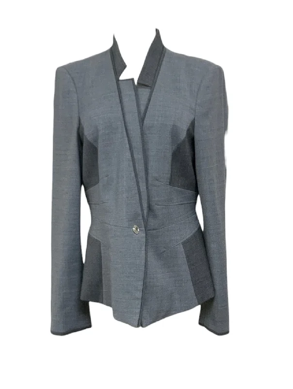 White House Black Market Women's Blazer Gray Multi 12Performance Knit Tops