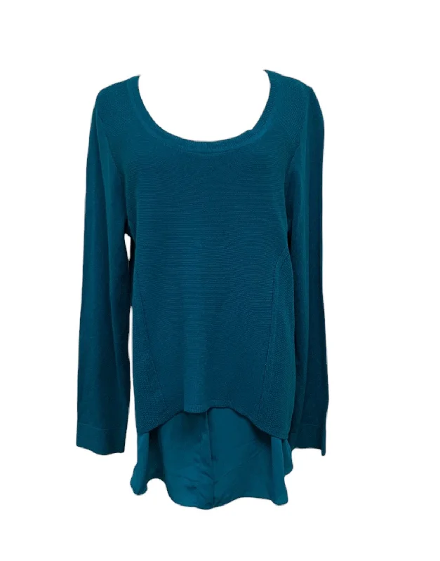 Worthington Women's Sweater Teal XLCamping Knit Tops